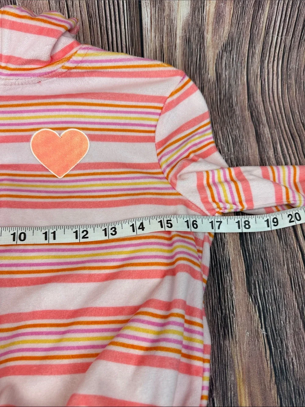 Cat & Jack Pink Striped Hooded Swim Romper with Heart Patch